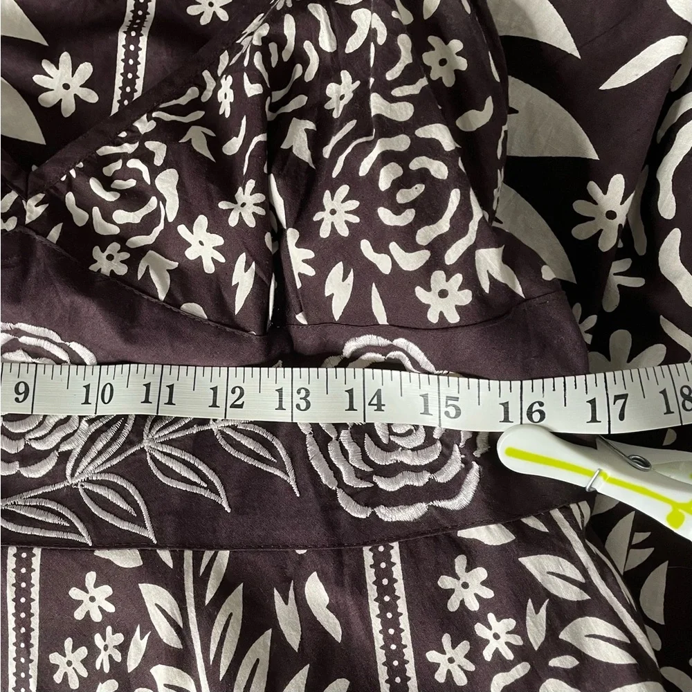 Magic Floral Embroidered Sun Dress Adjustable Spaghetti Straps Sz L - Picture 6 of 8
